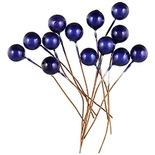 Купить Искусственный декор Жемчужины на проволочке кобальт, 0,5см 12шт (ОРР) — Фото №1