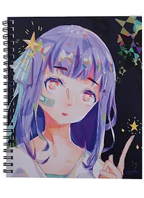 Купить Тетрадь в клетку Listoff, "Девушки аниме", 48 листов, в ассортименте — Фото №1