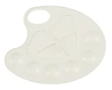 Купить Палитра для смешивания красок белая, овальная — Фото №1