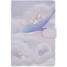 Купить Блокнот с магнитной застежкой Девочка и Кит Dream little whale (224стр) (13х19) — Фото №1