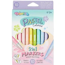 Купить Фломастеры «Pastel» Colorino, 10 цветов, двусторонние — Фото №1