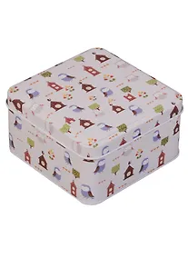 Купить Набор Шкатулок "Совы и домики" 2шт (10,2*10,2*5,7/8,7*8,7*4,8см), металл — Фото №1