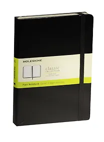 Купить Книга для записей А5 120л нелин. "Classic Large" черная, жесткая обложка, резинка, Moleskine — Фото №1