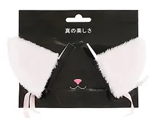 Купить Заколки Аниме Ушки (белые) (иск.мех) (6х6) (2 шт) (12-DaKui-001) — Фото №1