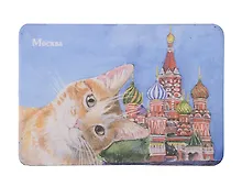Купить Магнит коты Храм Василия Блаженного (картон) (Москва) (МК/208/003) — Фото №1