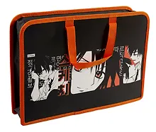 Купить Папка для тетрадей А4 "Аниме. Нежные чувства" 34*24,5*7см, пластик, молния, текст.ручки — Фото №1