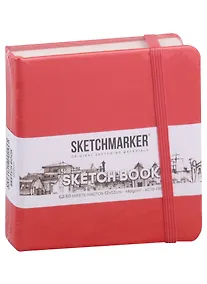 Купить Скетчбук 12*12 80л "Sketchmarker" красный, нелинованн. 140г/м2, слоновая кость, тв.обл. — Фото №1