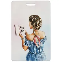Купить Чехол для карточек Девушка с книгой — Фото №1