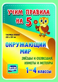Купить Окружающий мир. Звезды и созвездия. Кометы и метеоры. 1-4 классы. Таблица-плакат — Фото №1