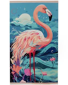 Купить Алмазное панно на подвесе. Небесный фламинго. 30х50 см. — Фото №1