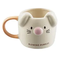 Купить Кружка  с ушками Кролик эмоции (керамика) (300 мл) (12-08068-930) — Фото №1