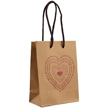 Купить Пакет А6 "Сердца" крафт, женск. — Фото №1
