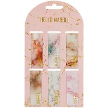 Купить Магнитные закладки "Мрамор. Золото", 6 штук — Фото №1