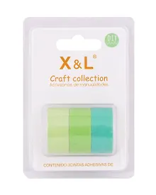 Купить Набор клейкой декоративной ленты Зеленый микс — Фото №1