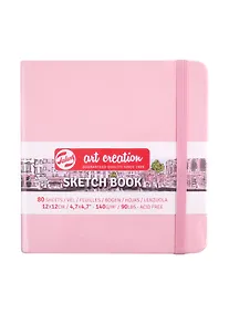 Купить Скетчбук 12*12 80л "Art Creation" розовый, 140г/м2, слоновая кость, тв.обл., Royal Talens — Фото №1