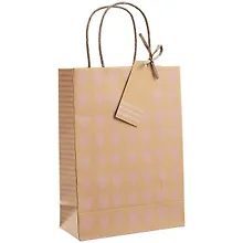 Купить Пакет А5 25*18*8 Розовые сердца жен., крафт — Фото №1