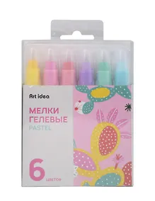 Купить Мелки гелевые "ColorBoom", 6 цветов, пастельные цвета, выкручивающиеся — Фото №1
