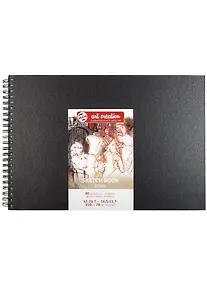 Купить Блокнот для зарисовок 42*30см 80л "Art Creation" 110г/м2, 7БЦ, спираль, черный, Fabriano — Фото №1