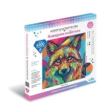 Купить Набор для творчества. Разноразмерная мозаика на подрамнике "Яркая лиса", 30 х 30 см — Фото №1