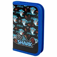 Купить Пенал 1 отделение "Angry shark" 19*11 см — Фото №1