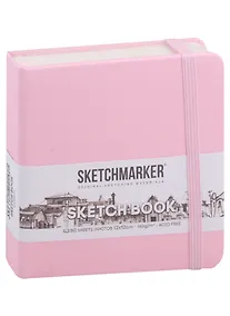 Купить Скетчбук 12*12 80л "Sketchmarker" розовый, 140г/м2, слоновая кость, тв.обл. — Фото №1