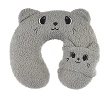 Купить Подголовник с маской Котик (текстиль) (30х30) — Фото №1