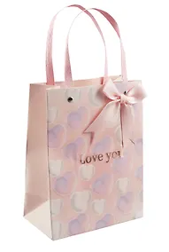 Купить Пакет А5 23*18*10 "Pink hearts" жен., бум.мат.ламинат — Фото №1