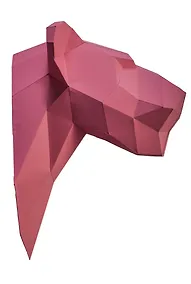 Купить Набор для сборки полигональных фигур: Пантера (Розовый) — Фото №1