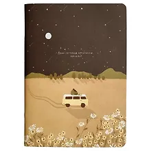 Купить Тетрадь 40л кл. "Soul", звездопад, карт.обл., микротекстурирование, ламинация, тиснение золотой фольгой, скрепка — Фото №1