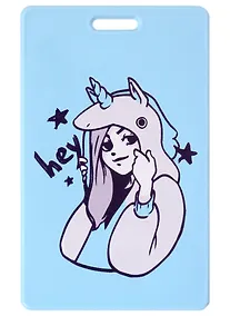 Купить Чехол для карточек Аниме Комиксы Девушка-единорог — Фото №1