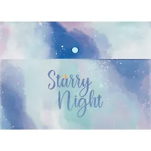 Купить Папка-конверт А4 на кнопке "Starry night", с блестками — Фото №1