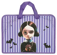 Купить Папка-сумка для тетрадей А4 "Вэнсдэй" молния, пластик, с ручками — Фото №1