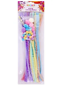 Купить Набор для творчества: проволока синельная и помпоны — Фото №1