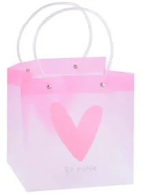 Купить Пакет А5 22*21,5*10 "Розовые сердца" жен., пластик, ассорти — Фото №1