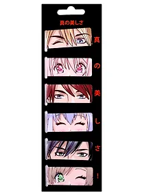 Купить Магнитные закладки Аниме Лица (цветные) (6шт) — Фото №1