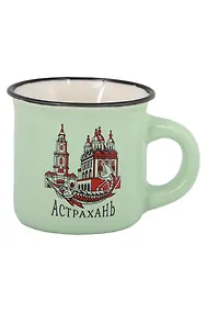Купить Кружка маленькая зеленая Астрахань (фарфор) (065-9-82) — Фото №1