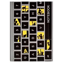 Купить Записная книжка А6 80л кл. "КЛАВИАТУРА" тв.переплёт, полноцв.печать, выб.УФ-лак, мат.ламинация — Фото №1