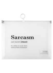 Купить Папка на молнии А5 "Sarcasm (словарь)" с расширением, пластик — Фото №1