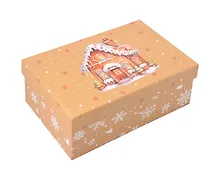 Купить Коробка подарочная "Пряничный домик" 21*14*8,5, картон — Фото №1