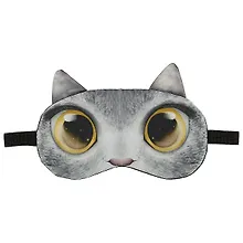 Купить Маска для сна Кот серый (фотопринт) (пакет) — Фото №1