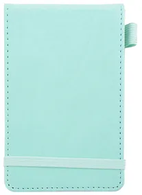 Купить Записная книжка А6 50л лин. "Joy Note. Ментоловый" иск.кожа, тонир.блок, скругл.углы, резинка, петля д/ручки, кармашки, инд.уп. — Фото №1