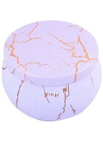 Купить Шкатулка круглая Мрамор (золото) (металл) (6,5х5) (12-09412-03563-1) — Фото №1