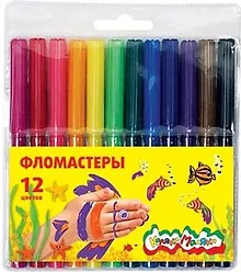 Купить Фломастеры Каляка-Маляка, 12 цветов — Фото №1