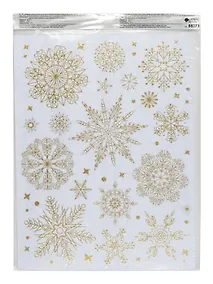 Купить Новогоднее оконное украшение Золотые узоры (40х30) — Фото №1