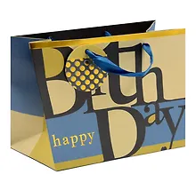 Купить Пакет А3 31*42*12 "Happy BirthDay" нейтр., бум.мат.ламинат — Фото №1