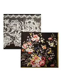Купить Набор салфеток для декупажа Цветущее богатство черное - 2 шт. — Фото №1