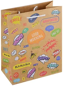 Купить Пакет А5 23*18*10 "Комиксы" нейтр., крафт — Фото №1