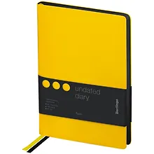 Купить Ежедневник недат. А5 136л "Fuze. Желтый" иск.кожа, цветной срез — Фото №1