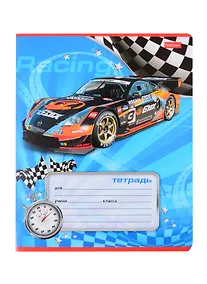 Купить Тетрадь в косую линейку Hatber, "Спортивные авто", 12 листов, в ассортименте — Фото №1