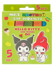 Купить Мелки цветные "Kuromi + My Melody", 5 цветов, Jumbo — Фото №1